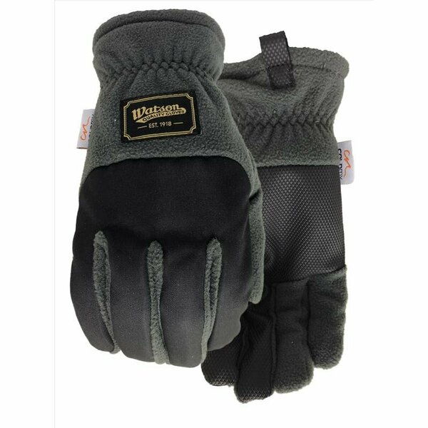 Watson Gloves XL Polyester Fleece Navidad Grey/Black Cold Weather Gloves 9381-X